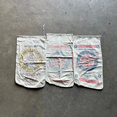 3 Vintage Portland Cement Northwestern & Aetna Sacks 