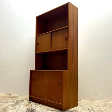 Vintage 1970s Modular Danish Modern Teak Bookcase 