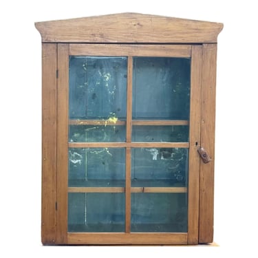 Antique 19th Century Rustic Pine Wall Hanging Cabinet 