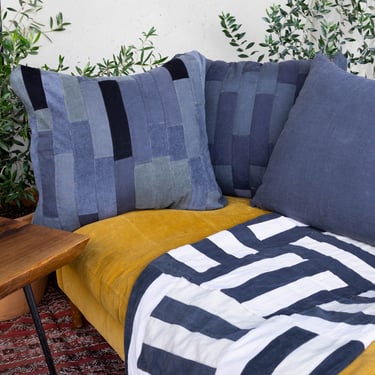 The Patchwork Linen and Cord Throw Pillow Cover (SOLD WITHOUT POLY-FIL CUSHION INSERT)
