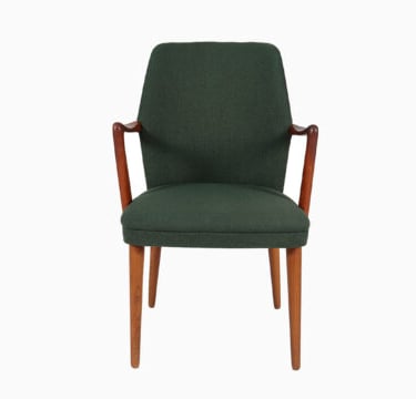 Danish Modern 1940s Upholstered Occasional Arm Chair