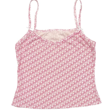 Dior Pink Logo Tank Top