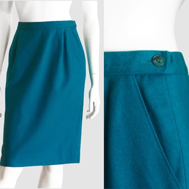 Vintage blue sheath skirt by Pendleton Petite 