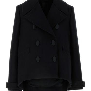 Givenchy Women Black Wool Oversize Coat