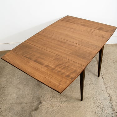 Mid Century Modern Dining Table Broyhill Walnut Drop Leaf x2 Rectangular Mcm 61&#8243;