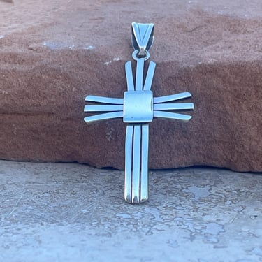 Reveriano Castillo ~ Vintage Taxco Sterling Silver Cross Pendant 