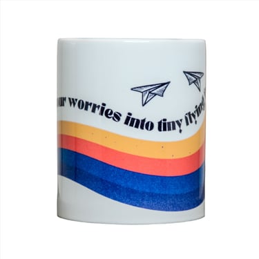 The In Blue Mug | Coffee Cup | Hand printed original artwork mugs | Flying Fucks 