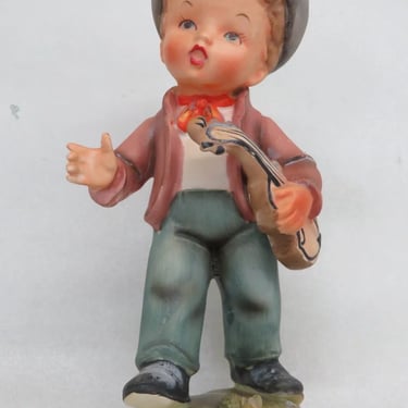 Erich Stauffer Germany 8262 Porcelain Boy With Violin Figurine 3513B