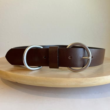 Alan Austin Vintage Red Italian Leather Belt Rhinestone  display picture 2