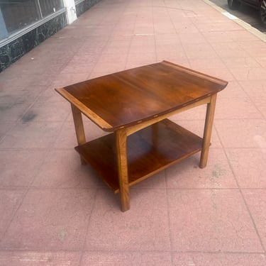 American Mid Century Pagoda Style walnut &amp; Ash End Cocktail Table