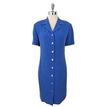 vintage 90's silk shirt dress (Size: L)