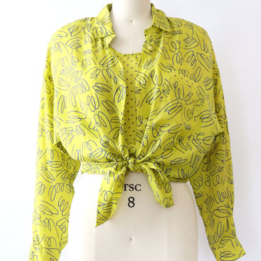 Squiggly Chartreuse Silk Set M
