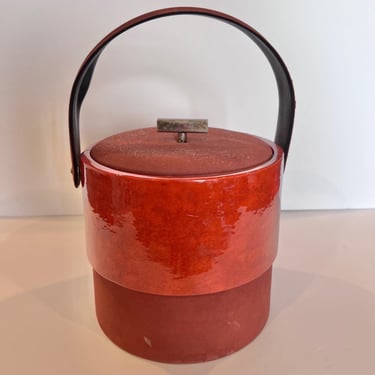 RARE Georges Briard Glossy Ice Bucket, Elegant Mid Century Modern Barware, Signed Retro Barware Ice Bucket, Designer House Barware 