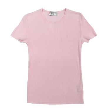 Chanel Pink Ribbed Top