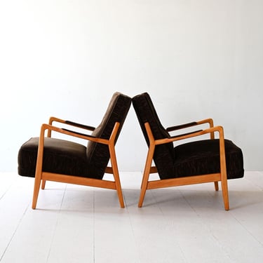 Pair of Scandinavian Lounge Chairs by Folke Ohlsson – 1960s Swedish Design 