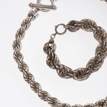 Vintage Silver Rope Bracelet