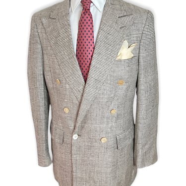 Vintage NORDSTROM 100% Silk Double-Breasted Sport Coat ~ 38 R ~ jacket / blazer ~ Spring / Summer ~ 