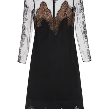 Valentino Garavani Silk And Lace Dress Women