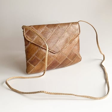 1980s Patchwork Snakeskin Purse