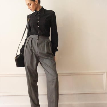 Early 1980s Ungaro Parallel Paris Tweed Trousers 