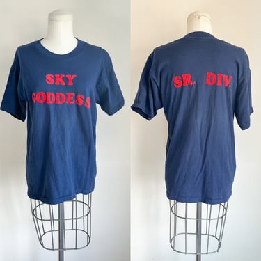Vintage 1980s Sky Goddess T-shirt / S-M 