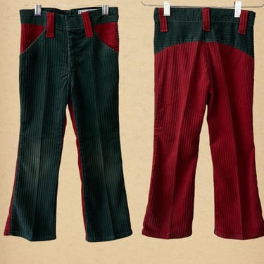 Vintage 70s Billy the Kid Colorblock Flared Pants Size estimate 5t 