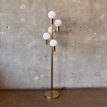 Mid Century Robert Sonneman Brass Floor Lamp