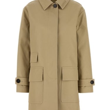 Gucci Women Beige Drill Overcoat