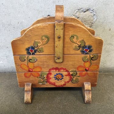 Coronado Floral Painted Magazine Stand 1930's