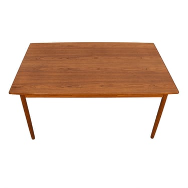 Tapered Danish Modern Teak Mid-Sized Expanding Dining Table
