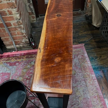 Reclaimed wood console table. 32.5” x 8” x 30” 