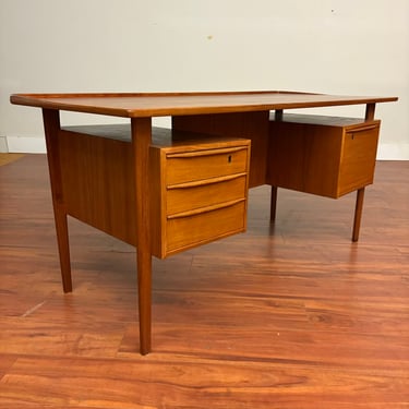 Peter Lovig Nielsen Danish Teak Executive Desk