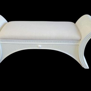 Coastal Split Reed Sculptural Bench 