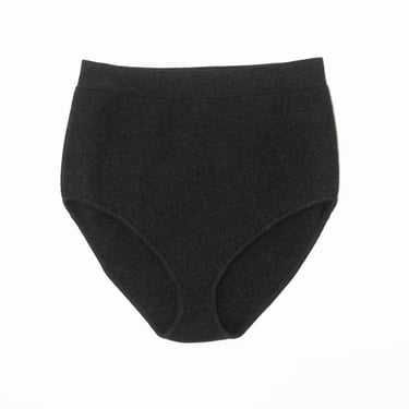 Rib Brief in Black Melange