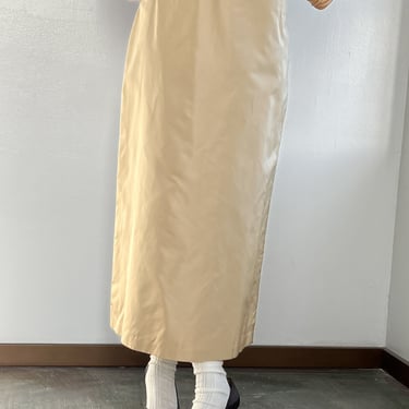 Ralph Lauren Cream Satin Skirt (L)