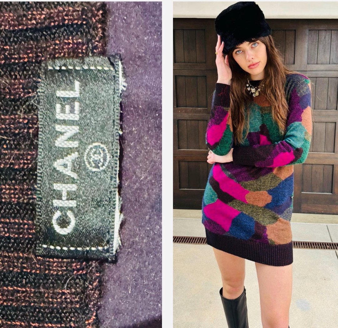 CHANEL★素敵！22K Multi Stripe Sweater Dress s-l400.jpg