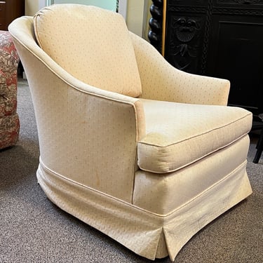 Item #DMC6 Upholstered &#038; Cushioned Swivel Accent Chair Late 20th C.