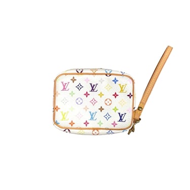 Louis Vuitton White Murakmi Mini Wristlet
