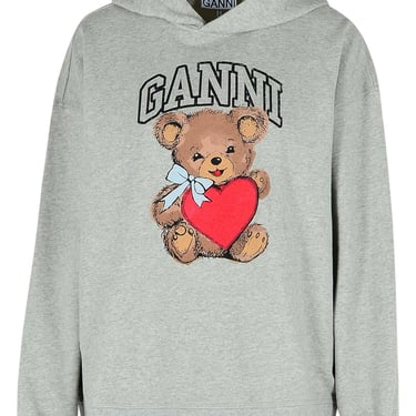 Ganni Gray Cotton Sweatshirt Women