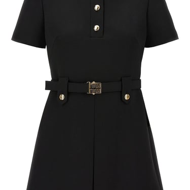 Miu Miu Women Logo Belt Wool Dress