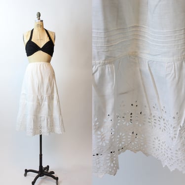 ANTIQUE 1910 EYELET cotton skirt all sizes | new spring summer 