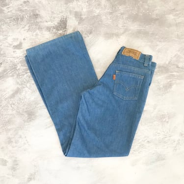 70's Levi's Orange Tab Bell Bottom Jeans / Tag Size Kid's 10 