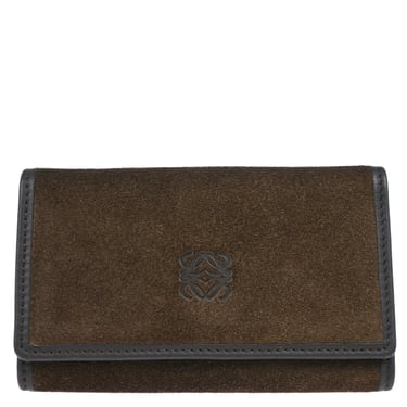 Loewe Brown Suede Six Hook Key Case Small Good
