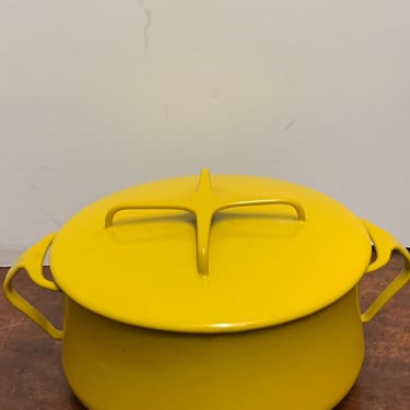 Vintage Dansk Yellow Kobenstyle 2 Quart Cassaeole Pot With Lid 