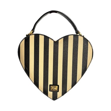 Moschino Striped Heart 2way Bag