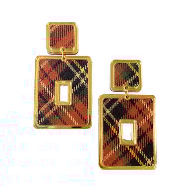 Sample Sale Fall Plaid Earrings
