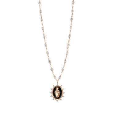 Petite Supreme Madone Necklace - SPARKLE + YELLOW GOLD