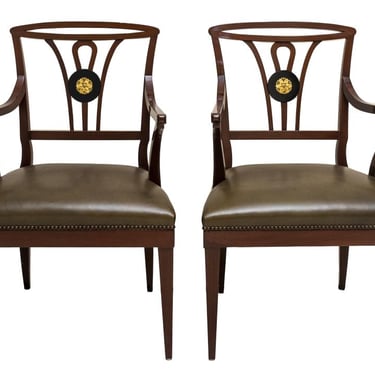 Pair of Queen Anne Revival Armchairs