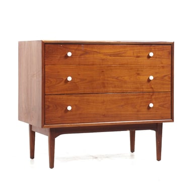 Kipp Stewart for Drexel Declaration Mid Century Walnut 36" Chest of Drawers - mcm 