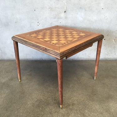 Vintage Chess / Checkers Coffee / Side Table